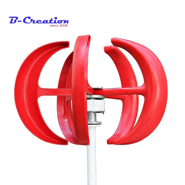 

VAWT 300W 12V/24V Vertical Axis Wind Turbine Generator, 5PCS Blades Wind Turbine + Wind Generator Charge Controller