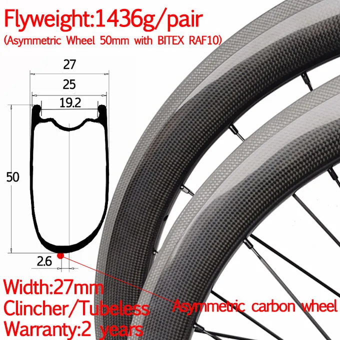 Top Width 27mm super light asymmetric carbon high TG road bike clincher tubeless wheels 38mm/50mm straight pull ceramic hub wheelset 0 Top Width 27mm super light asymmetric carbon high TG road bike clincher tubeless wheels 38mm/50mm straight pull ceramic hub wheelset 0