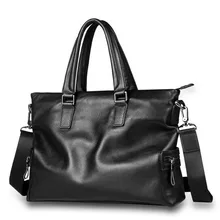 Новое поступление мужской портфель из натуральной воловьей кожи, большая Вместительная деловая сумка, мужская сумка из натуральной кожи, сумки для компьютера 1" для ноутбука