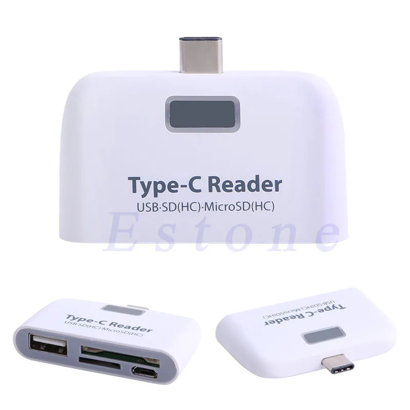 3 in1 Card Reader USB 3,1 Тип-C USB-C TF Micro SD OTG Картридер для Macbook телефона Tablet