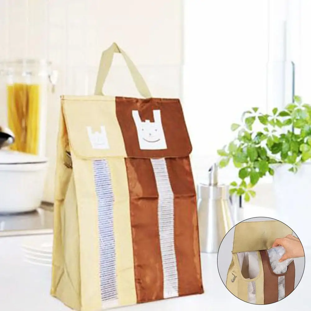 

1Pc Wall Hanging Container Bag Storage Bag Dual Opening Kitchen Sundries Storage Case Organizer