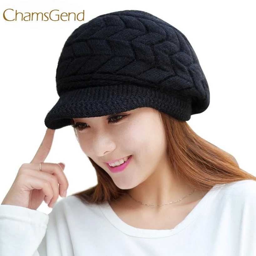 

Newly Design Fashion Women's Hats Winter Knitted Hats Rabbit Fur Visor Cap 11103 Drop Shipping