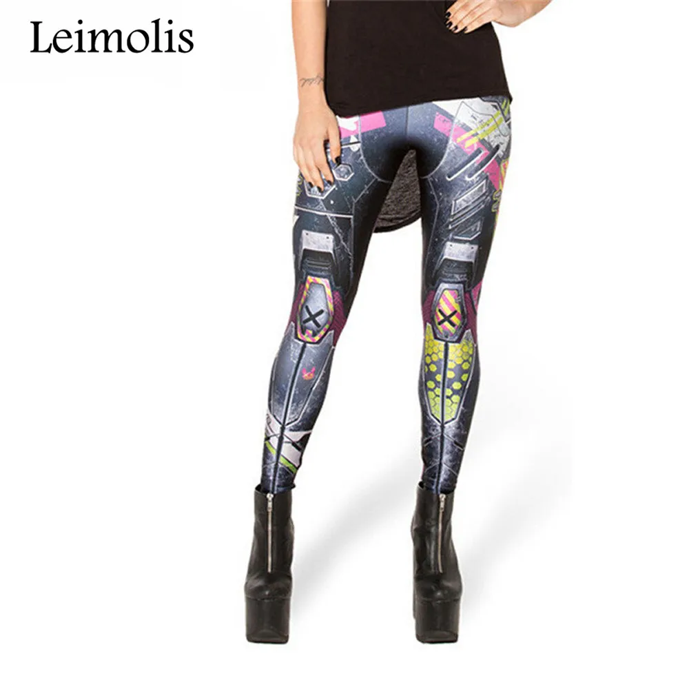 

Spring Tenths adventure time punk rock hara u black milk push up fitness sexy 3d print dark retro mecha women leggings sports