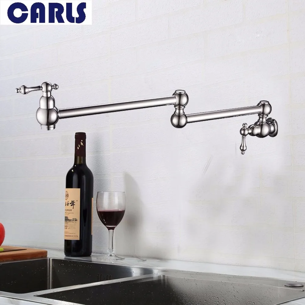 European black brass spray painted wall type kitchen faucet double switch washing vegetable basin faucet can be rotated European black brass spray painted wall type kitchen faucet double switch washing vegetable basin faucet can be rotated