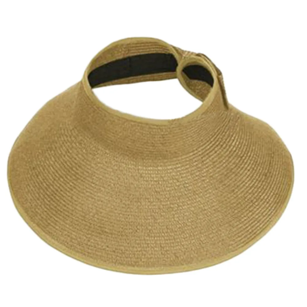 

Summer Sun Beach Women Hat Folding Roll Up Wide Brim Straw Visor Hat Cap Elegant Hats Girls Vacation Tour Hat