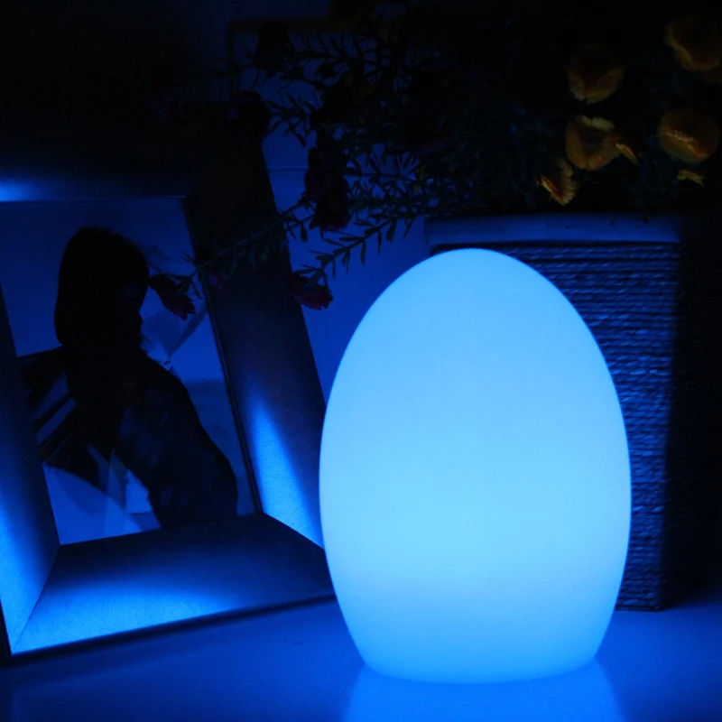D14cm изменения цвета RGB дистанционного управления литиевая тесто питание светодиодный яйцо свет для дома/гостиницы/вечерние Декор