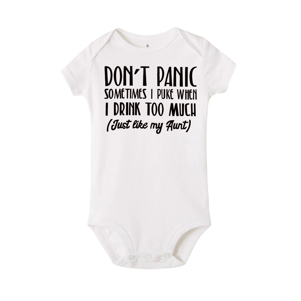 Г. Боди для малышей, белый комбинезон с надписью «Don't Panic Just Like My Tet», одежда для маленьких мальчиков и девочек Летняя хлопковая одежда