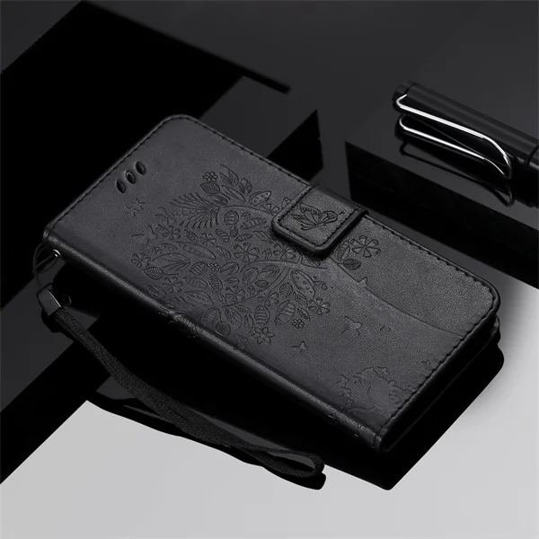 SsHhUu Retro PU Leather+ Wallet Flip Cover Case For MOTO G4 G5s G6 G7 G8s Plus P30 play P40 Z Force E4 E5 Plus Case Coque - Цвет: Black