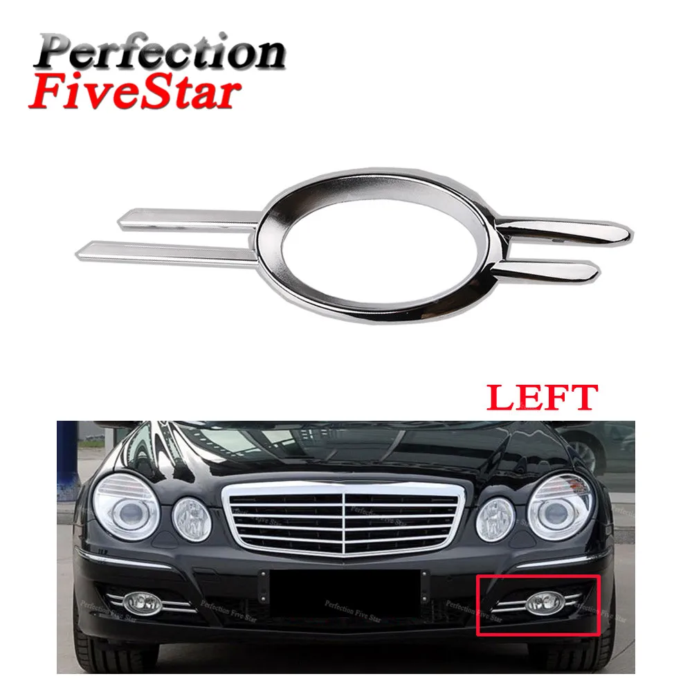 

2118851174 For Mercedes-Benz 2007-2009 W211 E320 E350 E550 Front Bumper Foglamp Fog Light Chrome Grill Trim Left