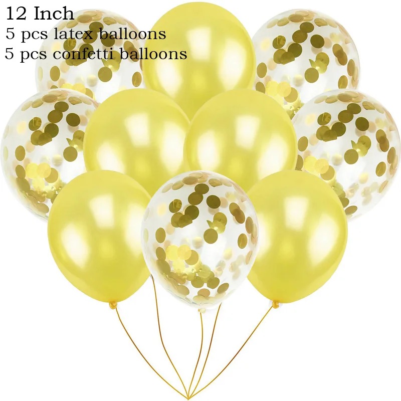 Leeiu смешанный шар из розового золота в форме сердца, фольгированные шары с днем рождения, латексный воздушный шар "Конфетти", украшение для свадебной вечеринки, Детские сувениры - Цвет: Оранжевый
