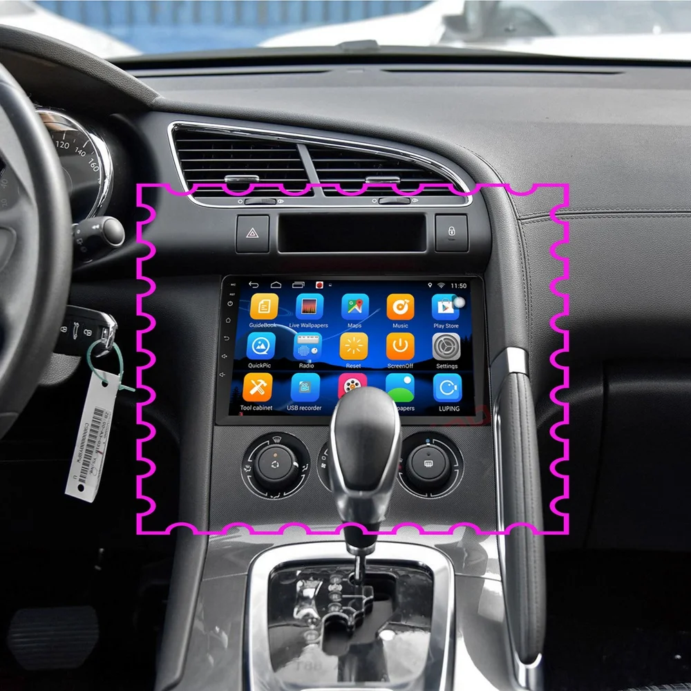 Top for Peugeot 3008 Car 2 din radio android OS GPS Navi 4 Core 9" Car Android Multimedia 2din car dvd player 1