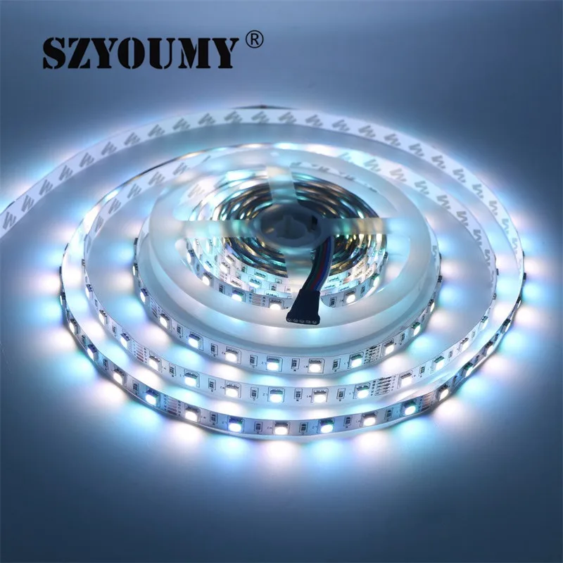 SZYOUMY 5 м RGB Led 5050 RGBW/RGBWW SMD не Водонепроницаемый Fita De Led 60leds/м + 40Key ИК-пульт дистанционного управления