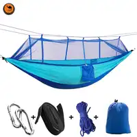 High Strength Portable Hammock Dream Sky Blue & Blue Folding Camping Furniture Outdoor Travel Kits Stit