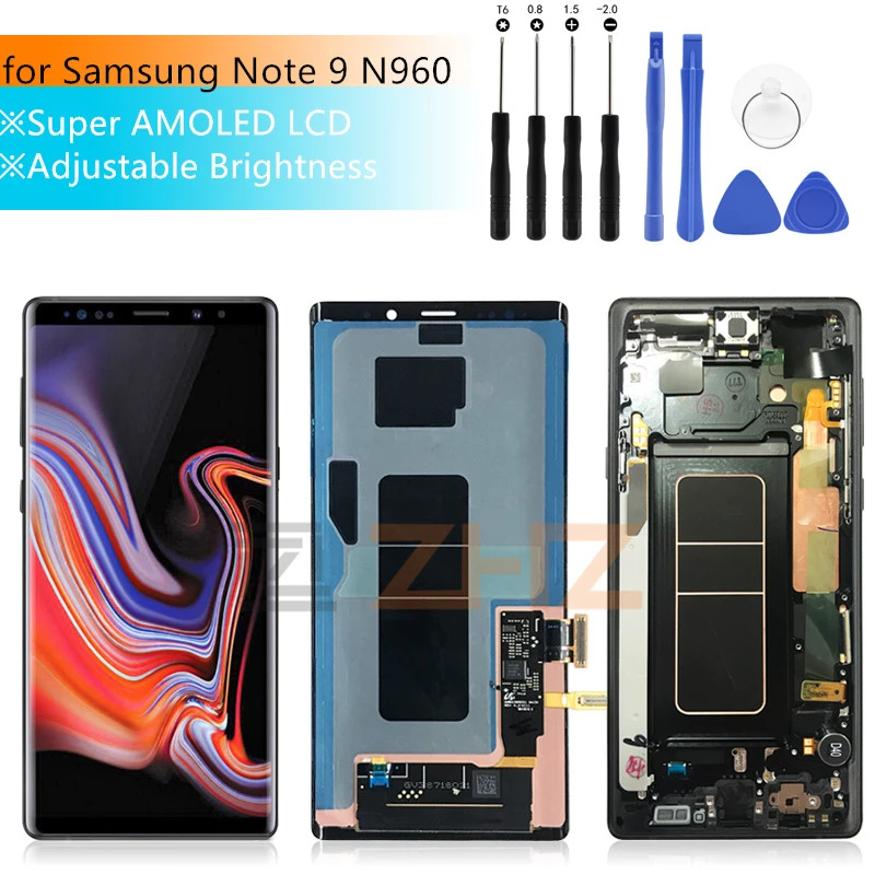 Für Samsung Galaxy Note 9 Lcd Display Touchscreen Digitizer Montage n960  N960F N960D N960DS hinweis 9 display + Rahmen reparatur teile|Handy-LCDs| -  AliExpress