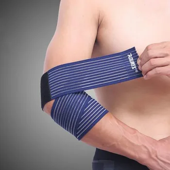 

5PC/Pack 40cm Length Elastic Bandage Brace Wraps Adjustable Elbow Support Protector Anti-Slip Sports Safety Sports Accessories