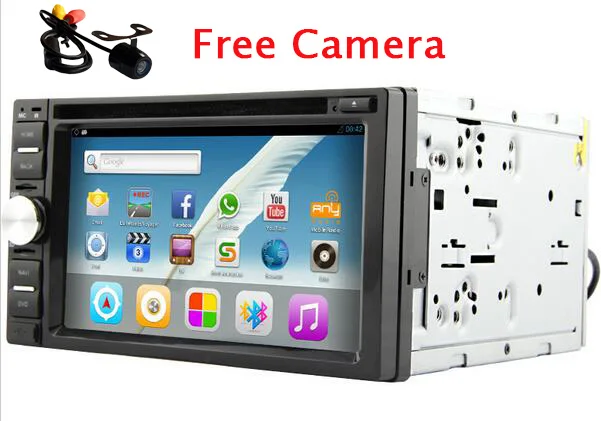 Cheap Universal 2 din GPS Car DVD Player Radio Android 8.1  Wifi Bluetooth GPS Navigation double din car multimedia 1