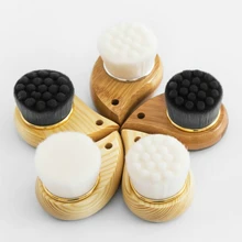 Запятая деревянной ручкой щетка для чистки лица лицо поры глубокое очищение лица Чистка стирка кисть для ухода за кожей Инструменты 100 шт