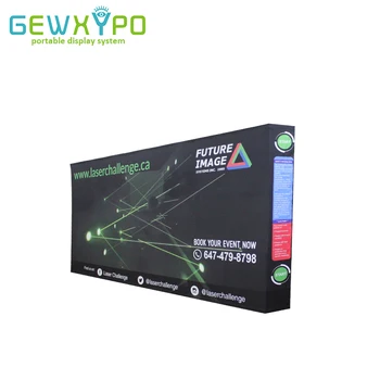 شراء15ft مستقيم شاشة عرض تجارية المحمولة تمتد المنبثقة لافتة قماش الجدار مع جانب واحد الإعلان الرسم البياني
