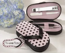 100pcs/lot Five Piece Flip-Flop Pedicure Manicure Set with Matching Tag Wedding Favors party gift