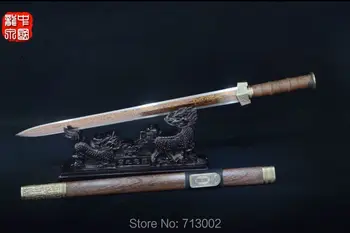 

Real Wushu Sword Chinese KungFu Tang Jian Folded Damascus Manganese Steel Octahedral Blade W/3 Kind of Scabbards Selectable