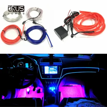 

JURUS Universal 3Meter 10 Colors Flexible Led Neon Lights Glow Rope Tape Cable EL Wire Car Decoration Strip Dance Party Decor