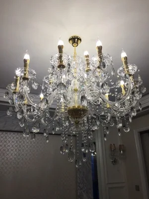 Modern New K9 Crystal Lustres De Cristal Decoration Chandeliers And Pendants Silver/Gold 6/8/15/18 Arms for Living Room