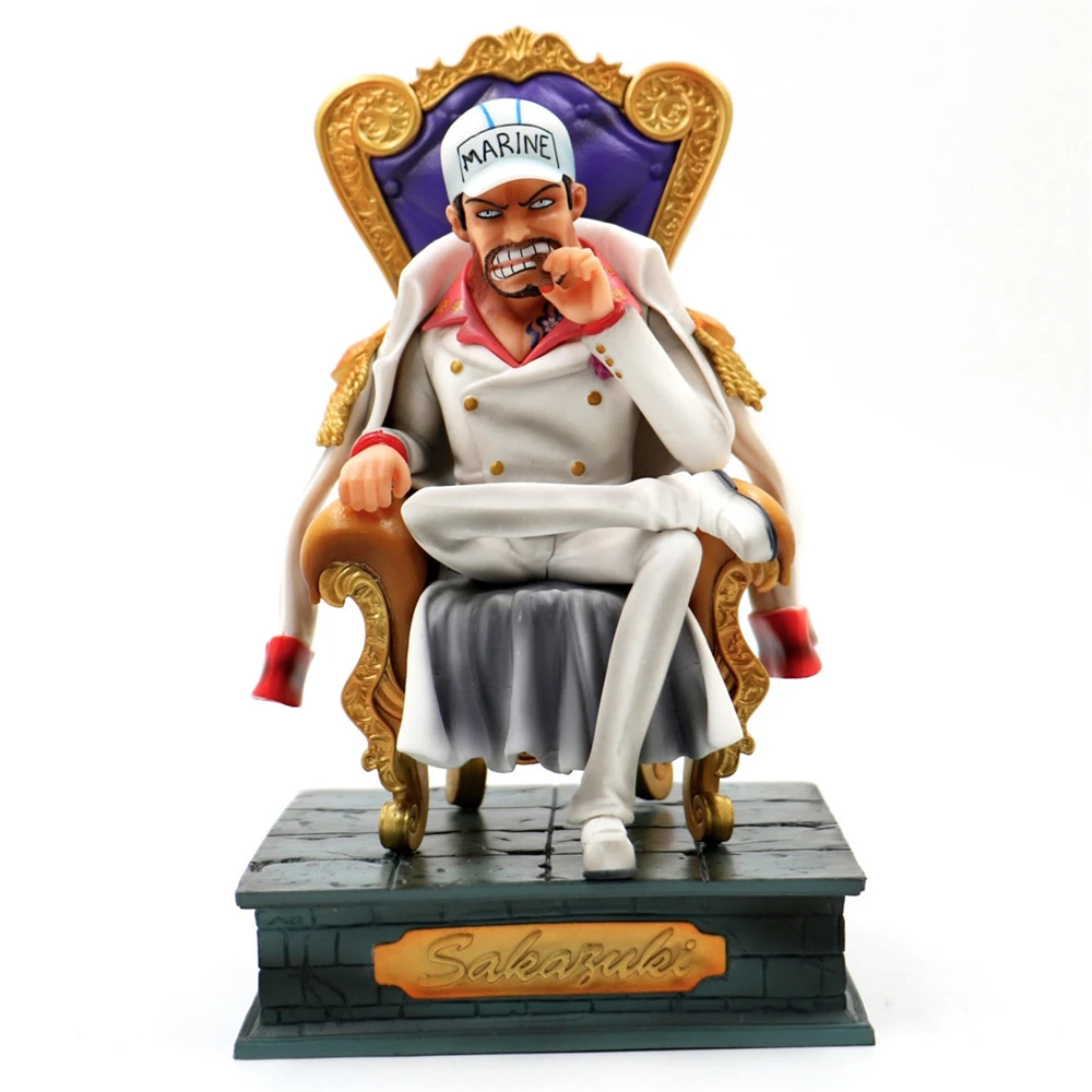 

Anime One Piece Navy Headquarters Senior General Sakazuki Sitting Ver. GK PVC Action Figure Statue Collection Model Toys Doll