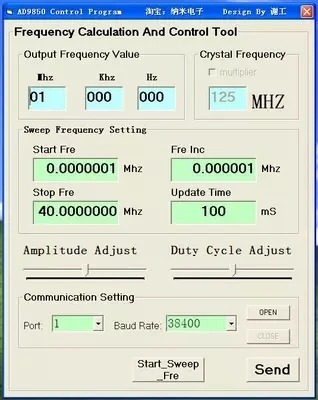 AD9851 DDS Module Signal Generator USB PC Control Frequency 60Mhz 6X Frequency Function