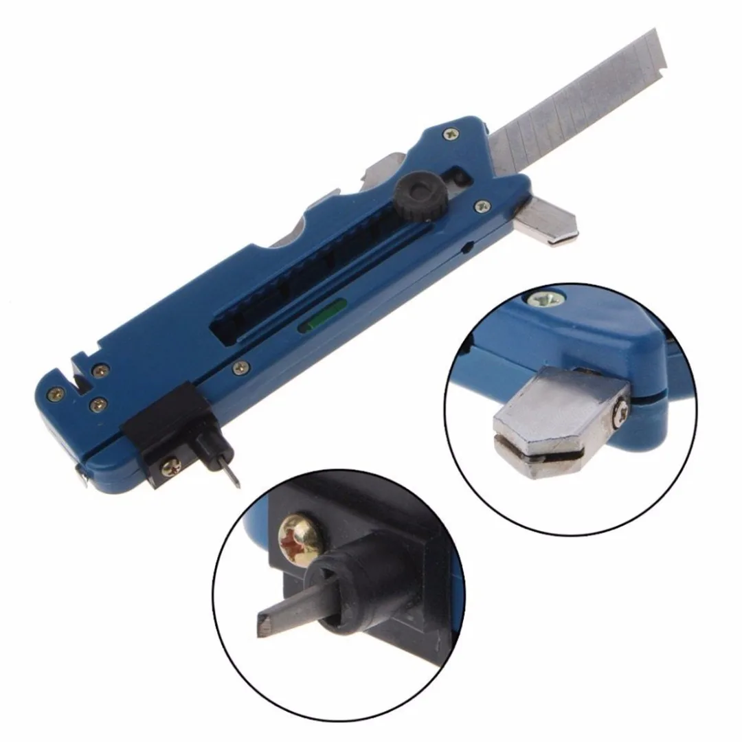 1pc 20-in-1 Multi-Functional Foldable Glass & Tile Cutter For Home Life Professiona Glass Cutter Six Wheel Metal Cutting Kit