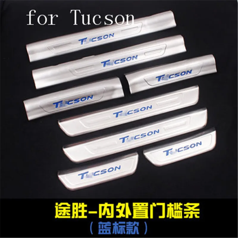 

stainless steel door pulls sill car Scuff Plate/Door Sill Door Sill for hyundai Tucson 2015 to 2018 plates Car styling