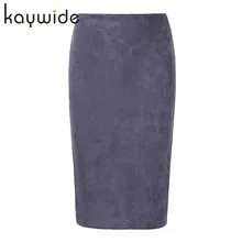 KAYWIDE 2017 font b Women b font Suede Midi font b Skirt b font Female Spring