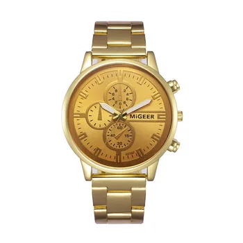 

Fashion Men Crystal Stainless Steel Analog Quartz Wrist Watch Bracelet relogio masculino montre homme relojes para hombre