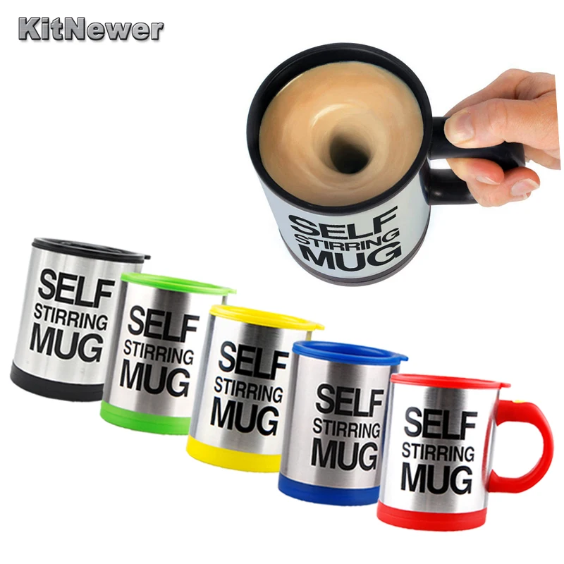 

KITNEWER Stainless Steel Automatic Coffee Cup 400Ml Mug Electric Lazy Self Stirring Mug Milk Mixing Self Stirring Coffee Cup