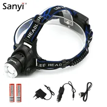 Светодиодный масштабируемый налобный фонарь XML T6 5000лм Головной фонарь вспышка светильник фонарь T6 головной светильник фонарь a налобный фонарь вспышка светильник s ночной Светильник