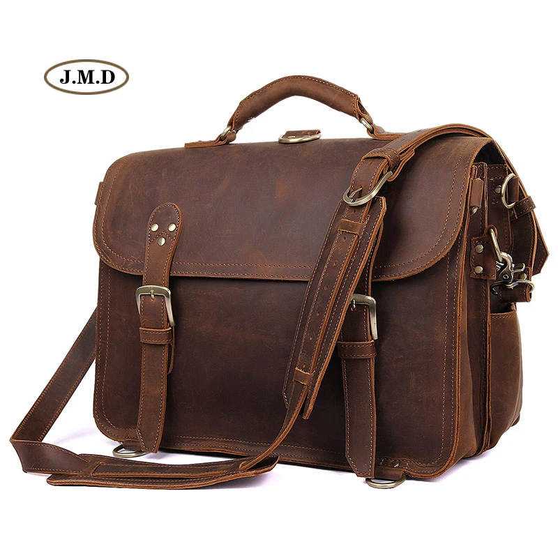 J.M.D New Arrivals Fashion Men's Handbag Dark Brown Big Size Travel Bag Multifunction Shoulder Bag Laptop Bag 7370R J.M.D New Arrivals Fashion Men's Handbag Dark Brown Big Size Travel Bag Multifunction Shoulder Bag Laptop Bag 7370R