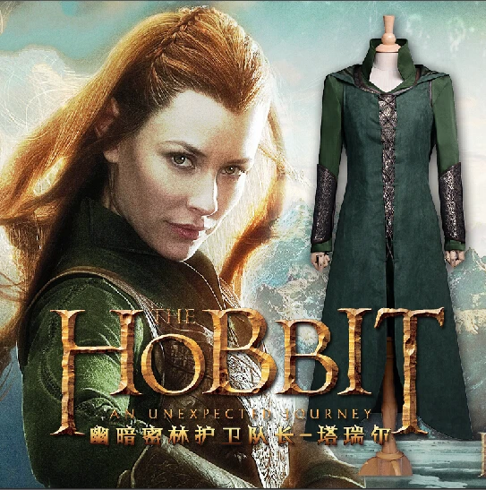 The Hobbit Elf Tauriel Cosplay Costume Adult Women Halloween Outfit