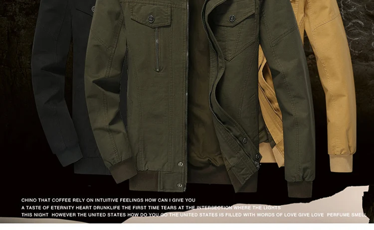 FALIZA Для мужчин куртка осень-зима в стиле милитари куртка-бомбер Куртки Jaqueta Masculina Для мужчин s хлопок повседневные Пиджаки Большие размеры 6XL