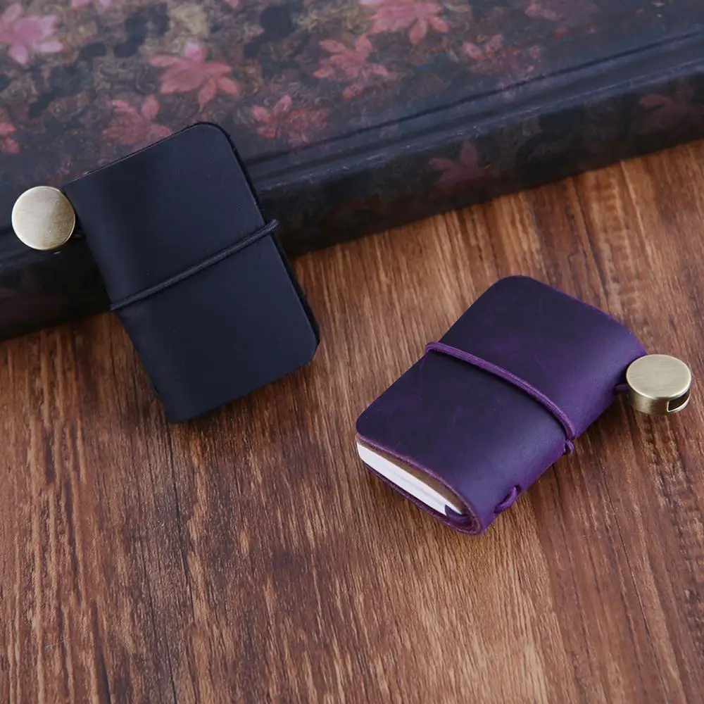 Portable Leather Travel Book Mini Journal Booklet Handmade Cover With Insert Brochure Creative Accessories Writing Gifts For Men Portable Leather Travel Book Mini Journal Booklet Handmade Cover With Insert Brochure Creative Accessories Writing Gifts For Men