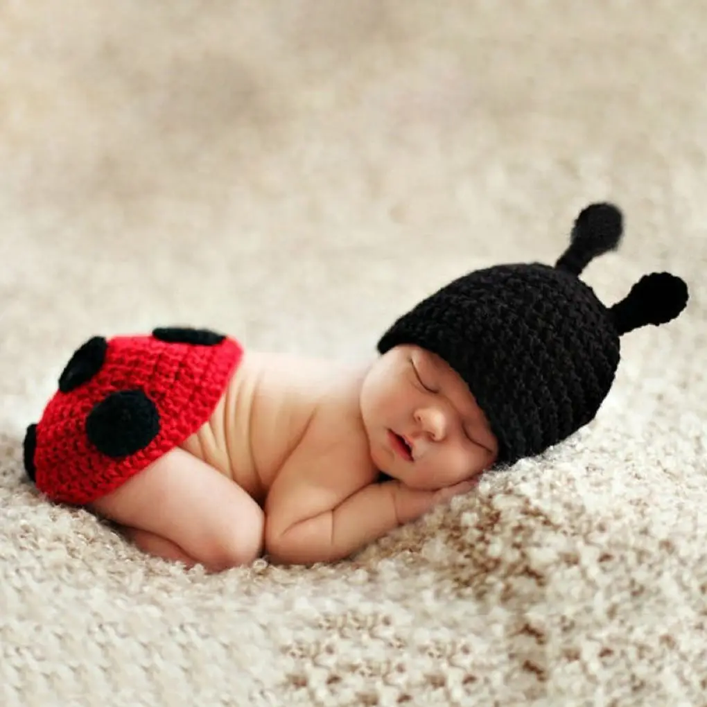 Кролика для новорожденных и малышей, Подставки для фотографий вязаная шапка животных Штанишки для малышей определяется для фото новорожденных снимать Детский костюм для новорожденных милый