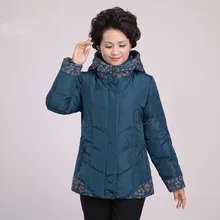 Зимний женский пуховик с капюшоном среднего возраста и старше, Женская однотонная верхняя одежда с длинным рукавом для отдыха, большие размеры, L-5XL, H234