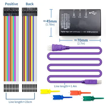 

New USB Logic 100MHz 16Ch Logic Analyzer for ARM FPGA