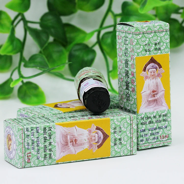 

Vietnam Buddha Oil 1.5ml For Headache Toothache Stomachache Dizziness Back Pain Active Oil Plaster Tiger Balm Ointment