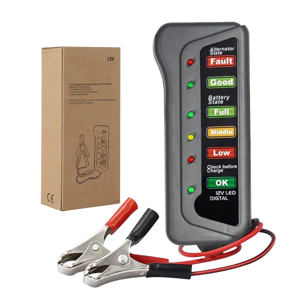 

12 Volt Digital Car Battery Tester Vehicle Alternator Condition and Charging System Analyzer