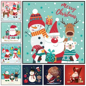 

Full Diamond Painting Cross Stitch Santa Clause DIY Diamond Embroidery Bead Mosaic Patterns Rhinestones Arts & Crafts Needlework