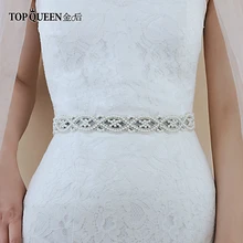 TOPQUEEN S353 свадебный пояс пояса высокого качества жемчуг женский аксессуар пояс невесты Кристалл бисера Свадебные ремни ручной работы