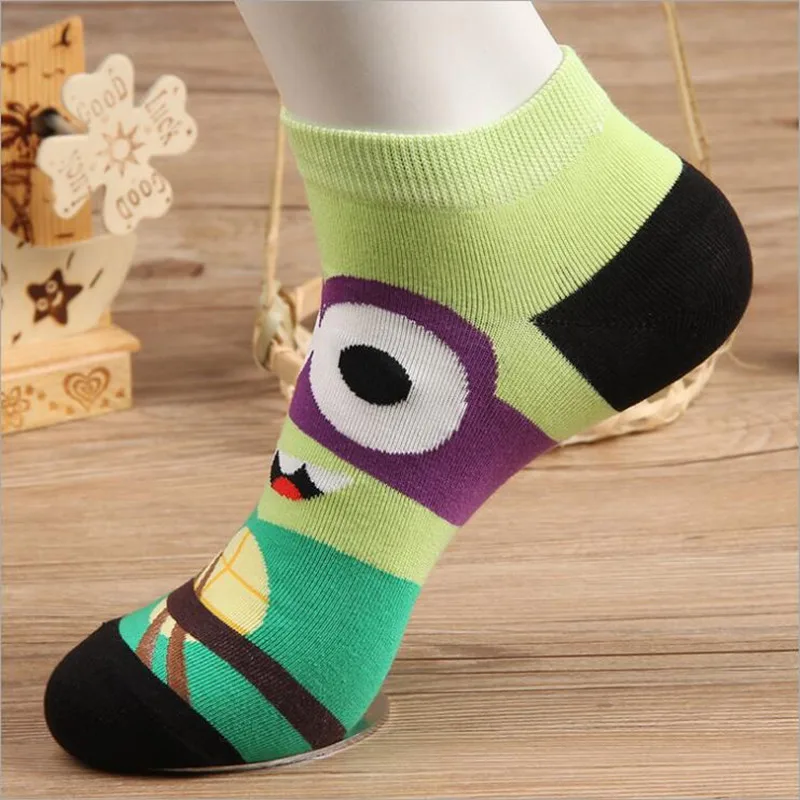 Fashion New Funny Men Socks Casual Cute Cartoon Ankle Novelty Sox Soft