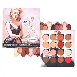 16 цветов Палитра теней для век Shimmer Matte Glitter Nude Smoky Eyeshadow Pallete пигментная Косметика Eye Palette