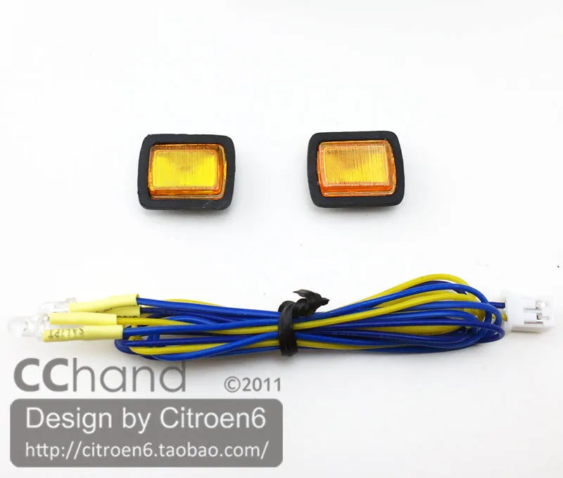 

CChand Front Turn Signal Light Lamp 1/10 Tamiya CC01 Wrangler with LED 1:10 RC Car Toy