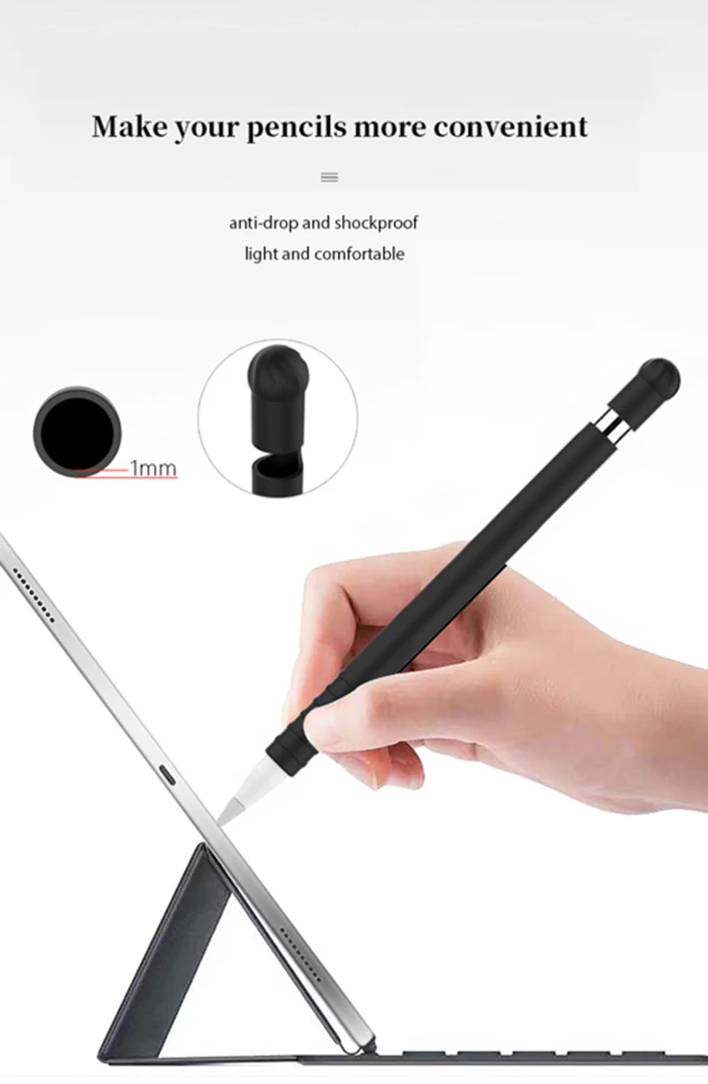 Цветной мягкий силиконовый Совместимый Чехол Для Apple Pencil, чехол для iPad Touch, стилус, защитный чехол для iPad Pro
