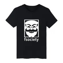 Mr Робот Fsociety, короткий рукав, футболка, мужская, брендовая, повседневная, забавная, футболка, мужская, хлопок, США, телевизионная серия, модная футболка, мужская, 4XL